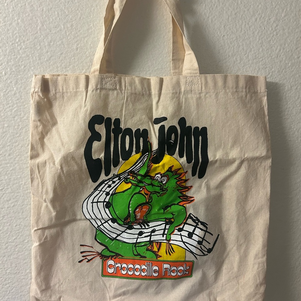 Elton John Crocodile Rock Tote Bag